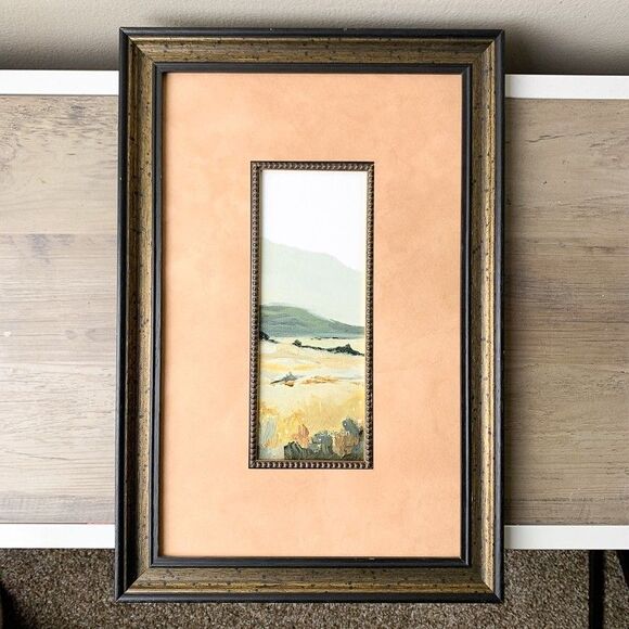 Framed Original Oil Painting Country Landscape Wildflowers Country 13x19 Signed - Picture 3 of 6